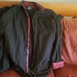 Black and red paisley Button up shiry